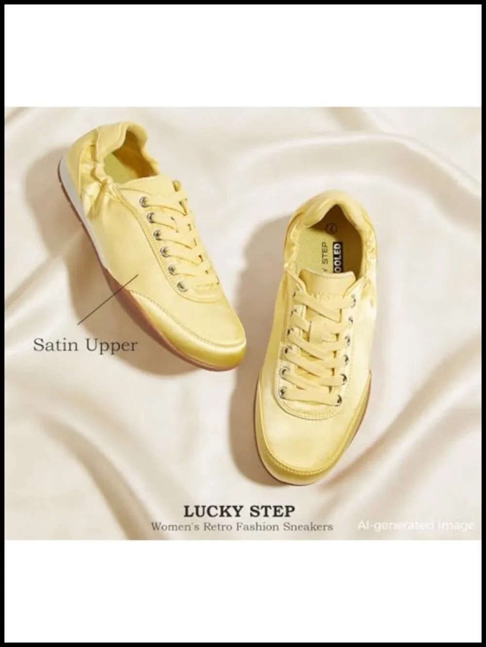 Retro Fashion Sneakers - Lightweight Satin Ballet Walking Shoes, Non Slip